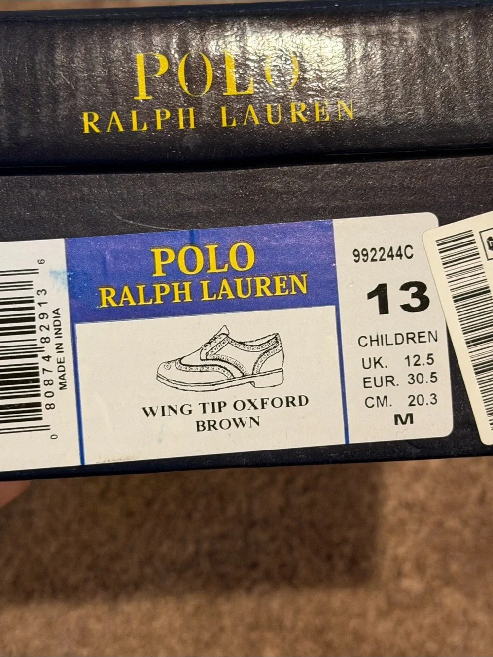 Polo by Ralph Lauren Boys Wingtip Oxfords
